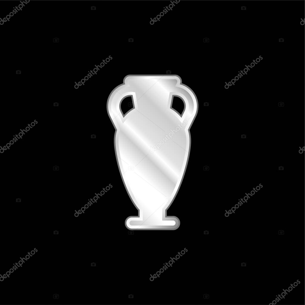 Amphora silver plated metallic icon