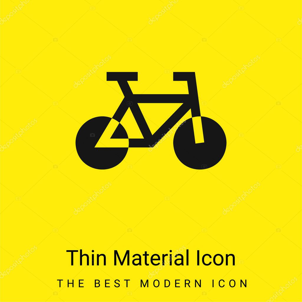 Bicycle minimal bright yellow material icon