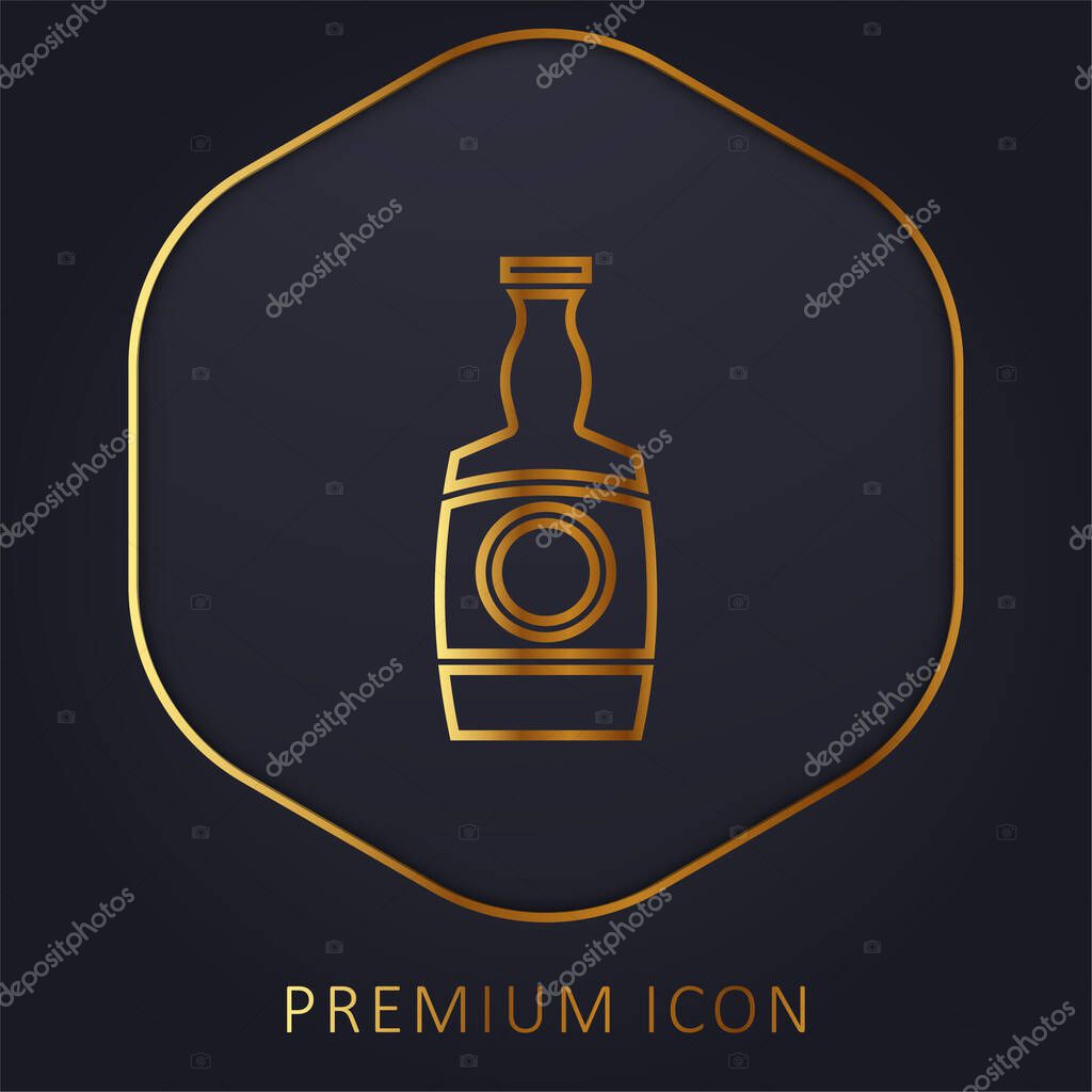 Brandy golden line premium logo or icon