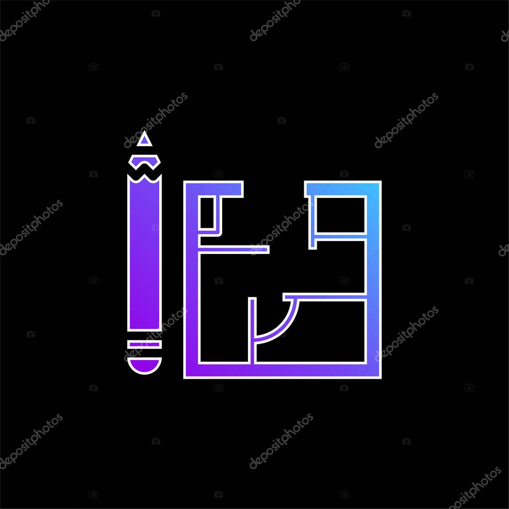 Architecture blue gradient vector icon