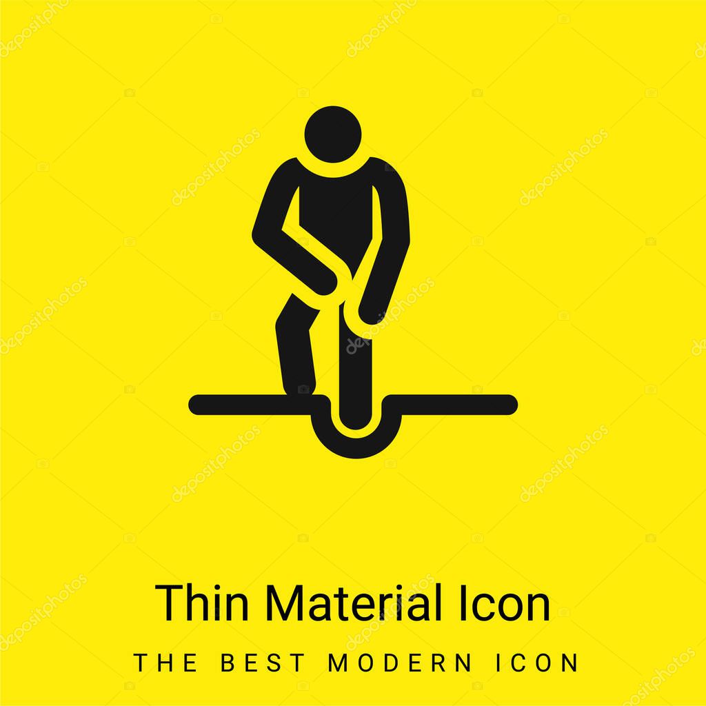 Accident minimal bright yellow material icon
