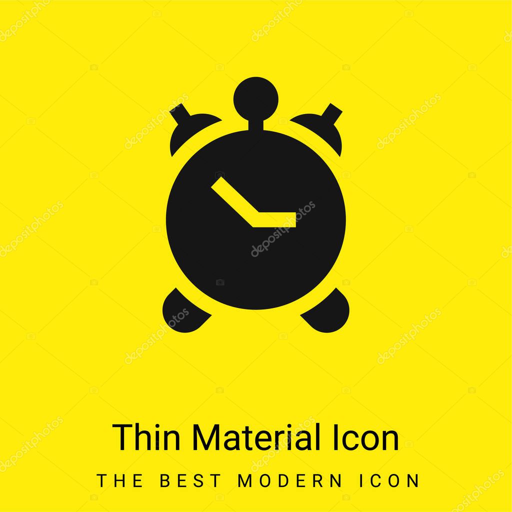 Alarm Clock minimal bright yellow material icon