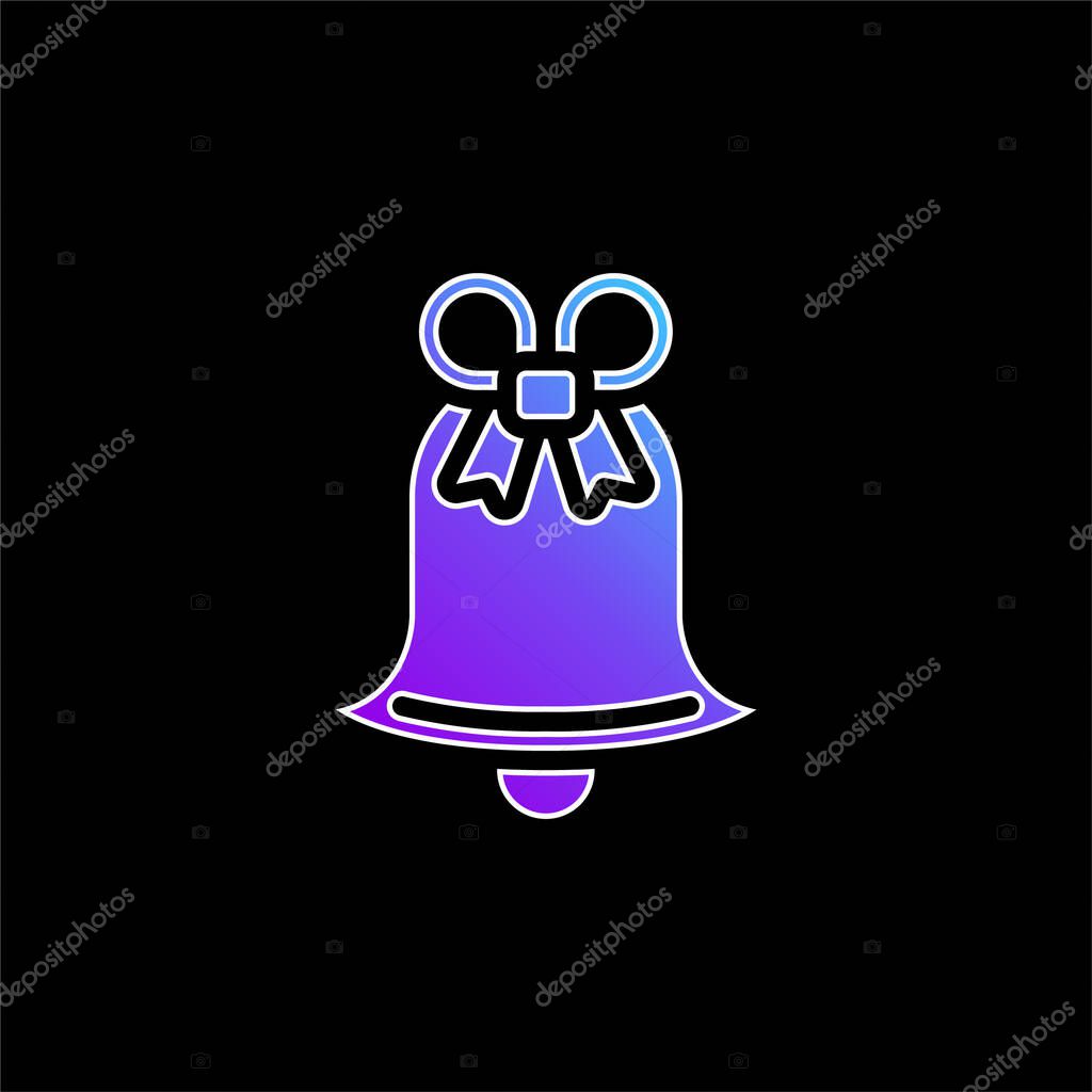 Bell blue gradient vector icon