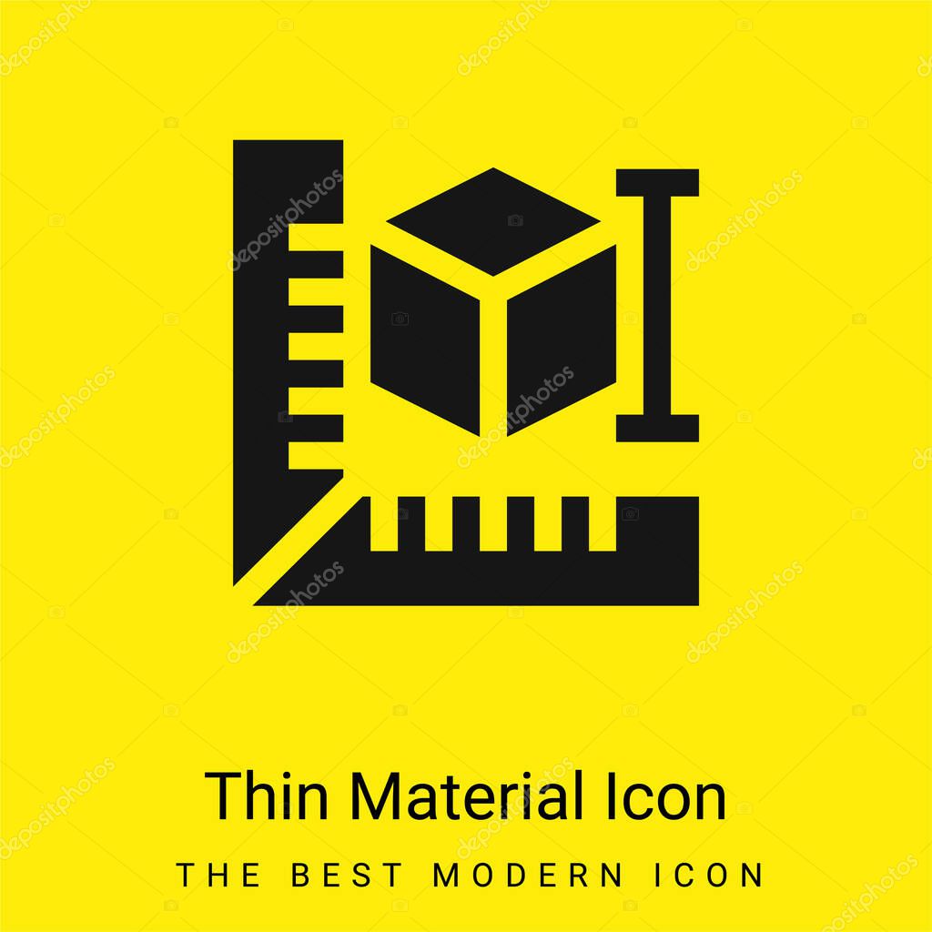 3d Printer minimal bright yellow material icon