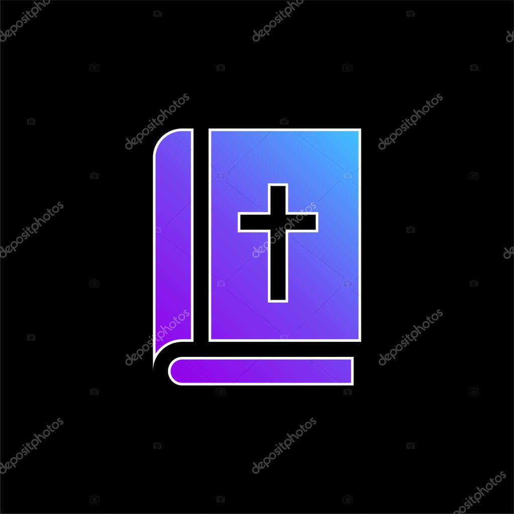 Bible blue gradient vector icon
