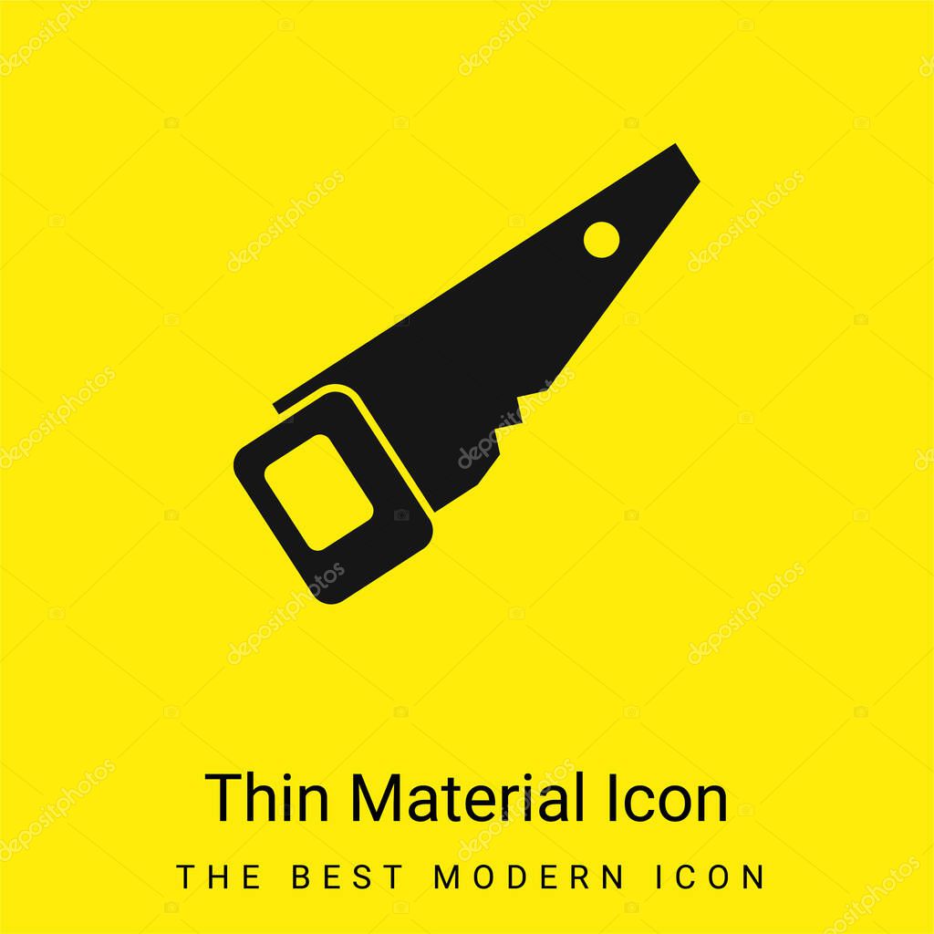 Black Saw minimal bright yellow material icon