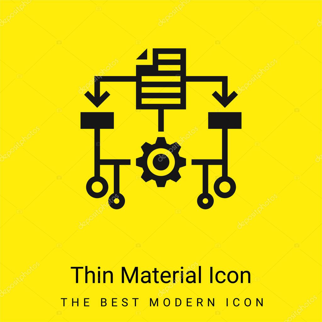 Algorithm minimal bright yellow material icon