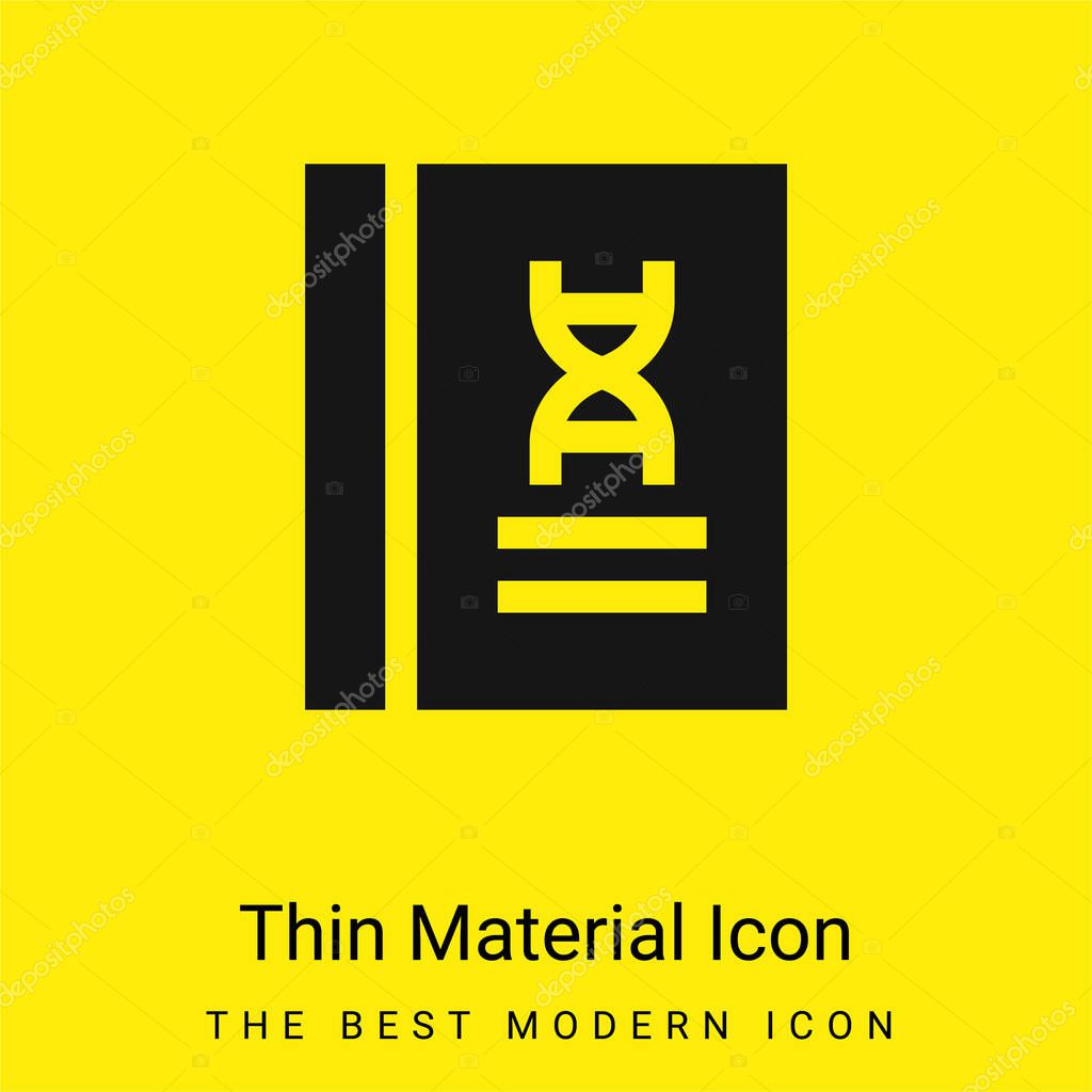 Book minimal bright yellow material icon