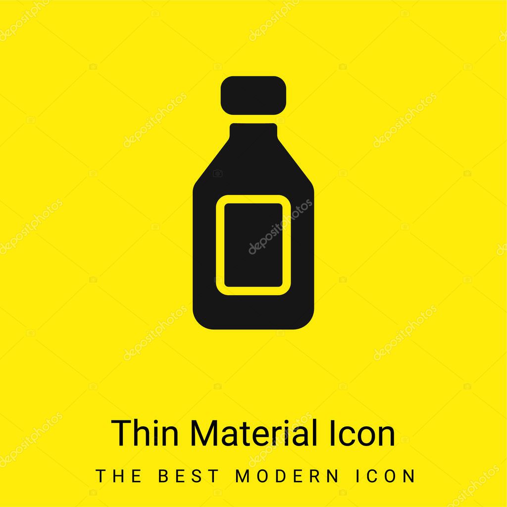 Bottle minimal bright yellow material icon