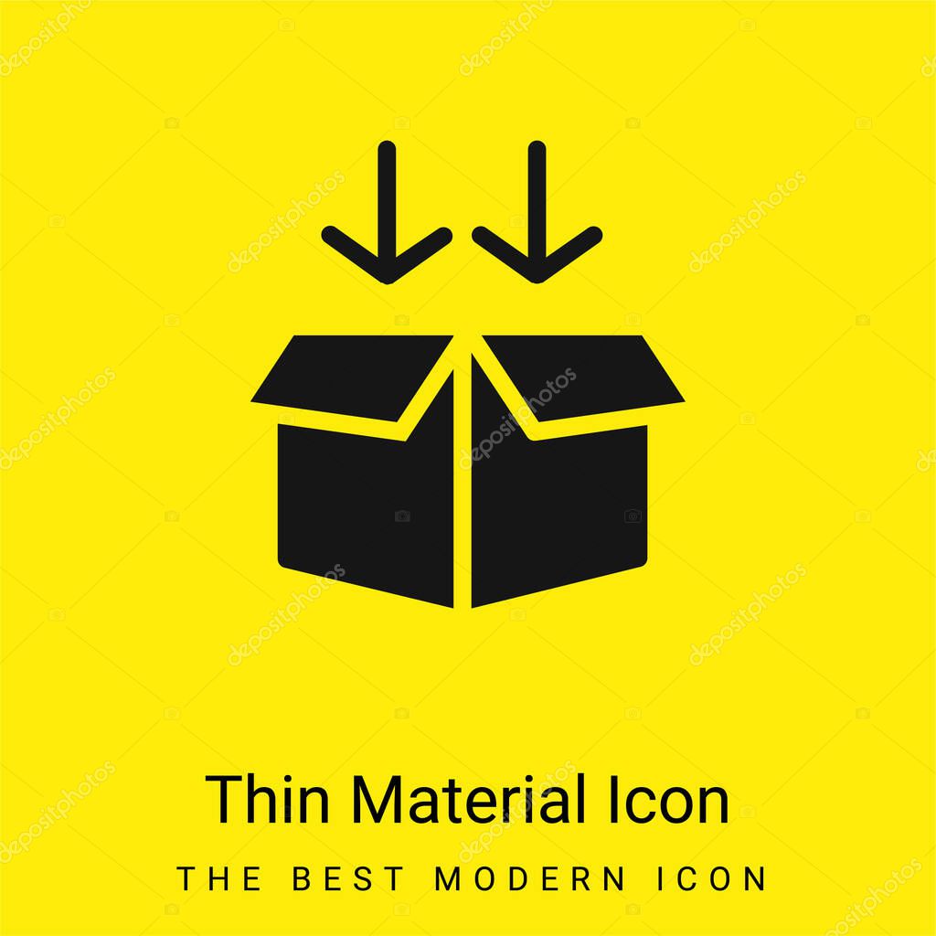 Box minimal bright yellow material icon