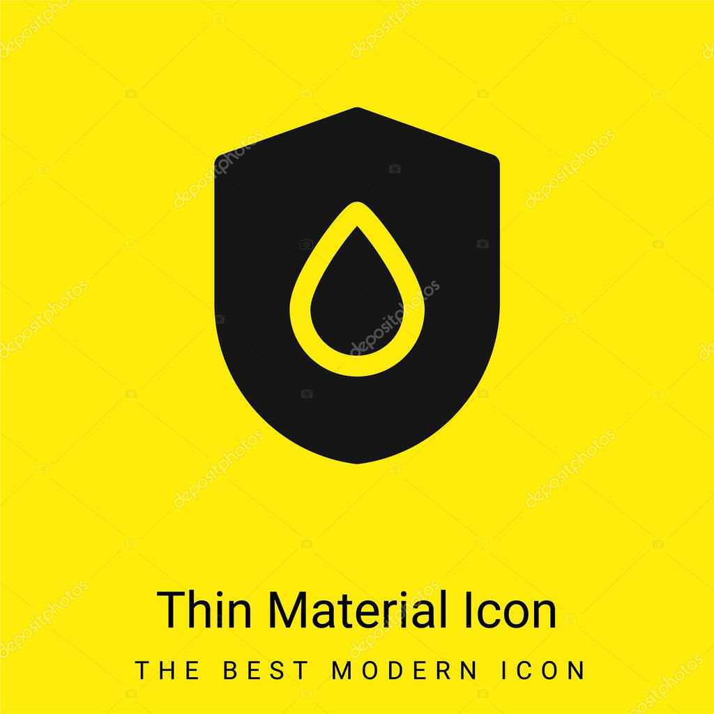 Blood Drop minimal bright yellow material icon