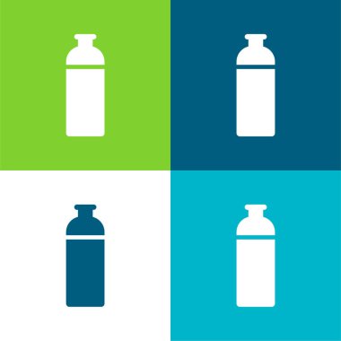 Şişe Düz 4 renk en küçük simge kümesi