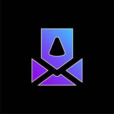 Doğum günü kartı mavi gradyan vektör simgesi