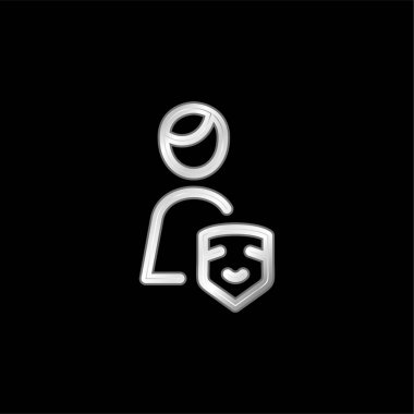 Aktör gümüş kaplama metalik simge