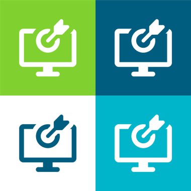 Düz Düz Düz Düz Renk simgesi kümesi