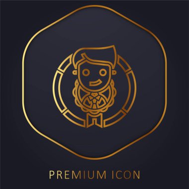 Appraisal golden line premium logo or icon clipart