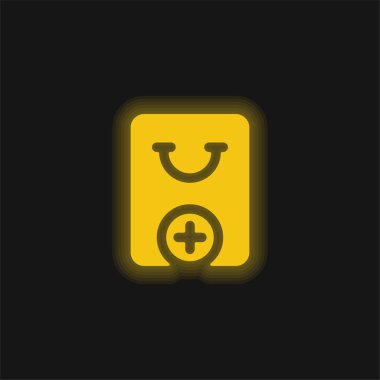 Cart sarı parlak neon simgesine ekle