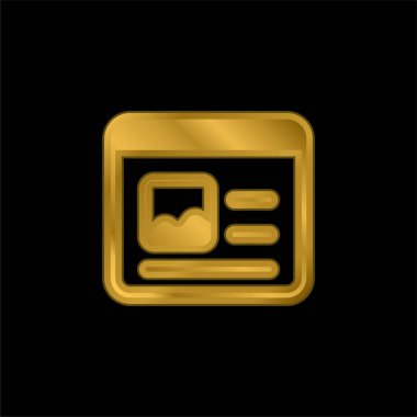 Madde altın kaplamalı metalik simge veya logo vektörü