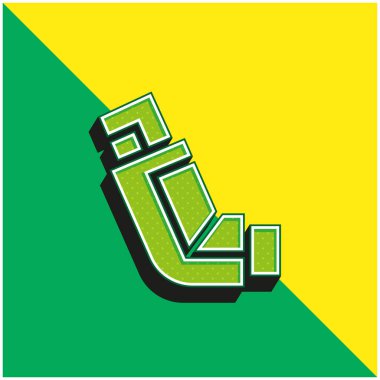 Aerosol Yeşil ve sarı modern 3d vektör simgesi logosu