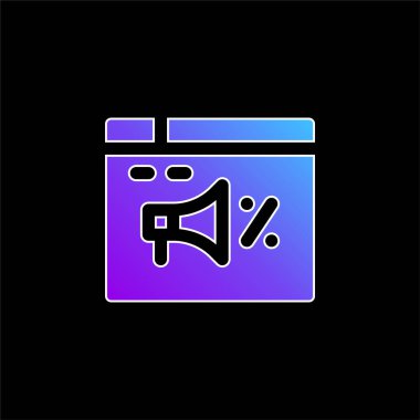 Mavi gradyan vektör simgesi reklam ediliyor