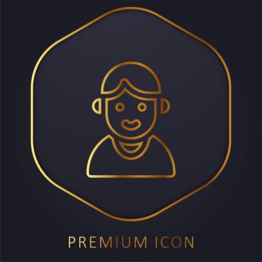Altın çizgili erkek logosu veya simgesi
