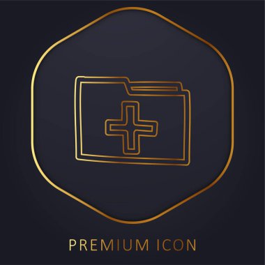 Dizin Elleri Çizilmiş Arayüz Simgesi Altın Satır prim logosu ya da simgesi ekle