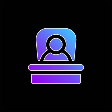 Patron mavi gradyan vektör simgesi