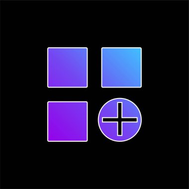 Mavi gradyan vektör simgesi ekle