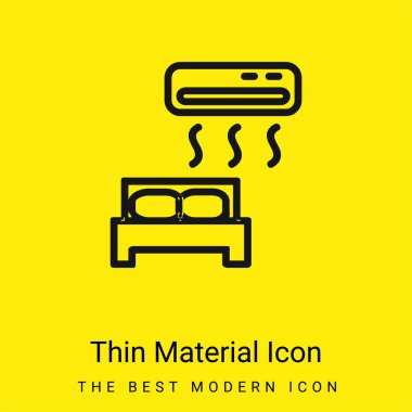 Air Conditioned minimal bright yellow material icon clipart