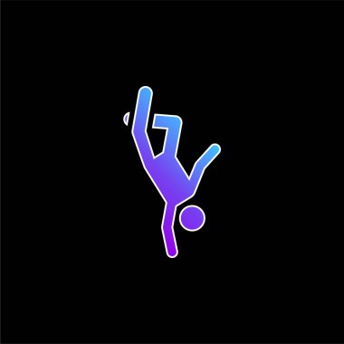 Breakdance mavi gradyan vektör simgesi