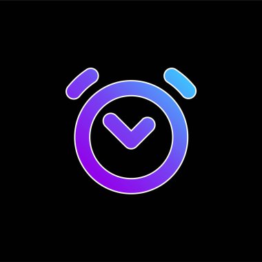 Alarm Saati mavi eğimli vektör simgesi