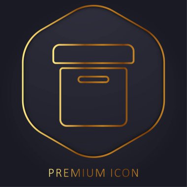 Kutu Kenarı Görünümü Altın Hat prim logosu veya simgesi