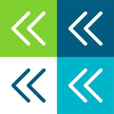 Geri Düz 4 renk en küçük simge kümesi