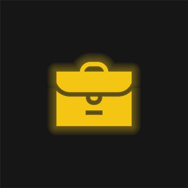 Evrak çantası sarı parlak neon simgesi