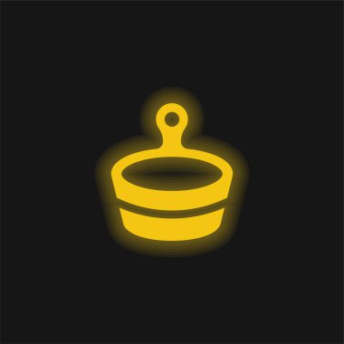 Banyo sarısı parlak neon simgesi