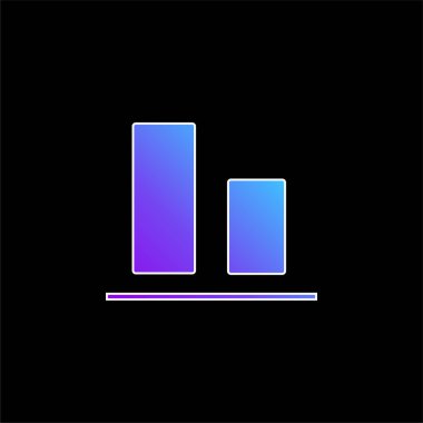 Çubuk mavi gradyan vektör simgesi