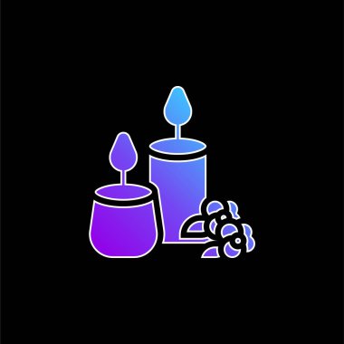 Aromatic Candle blue gradient vector icon clipart