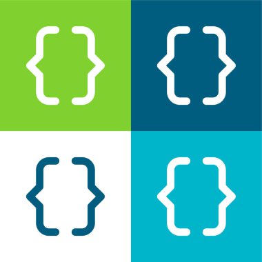 Parantezler Düz 4 renk en küçük simge kümesi