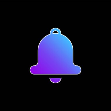 Bell blue gradient vector icon clipart