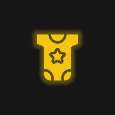 Bebek bezi sarı parlak neon ikon