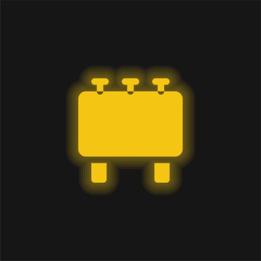 Billboard sarı parlak neon simgesi