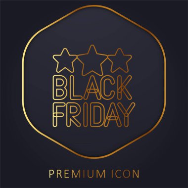 Black Friday golden line premium logo or icon clipart