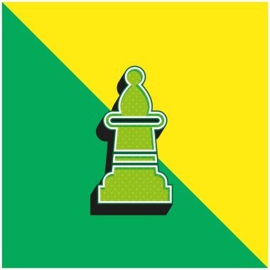 Piskopos Green ve sarı modern 3D vektör simgesi logosu