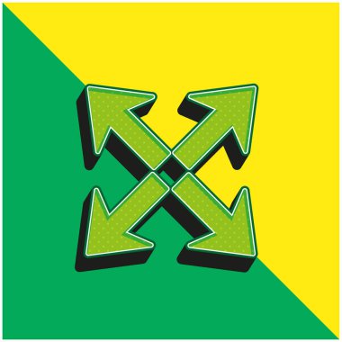 Yeşil ve sarı modern 3d vektör logosunu genişletmek için Oklar Grubu Arayüz Sembolü