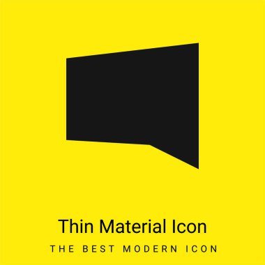 Siyah Konuşma Kabarcığı En az sarı madde simgesi