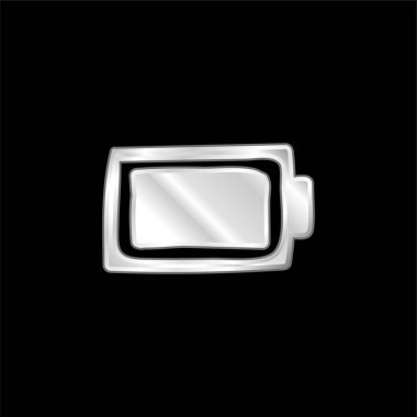 Pil gümüş kaplama metalik simge