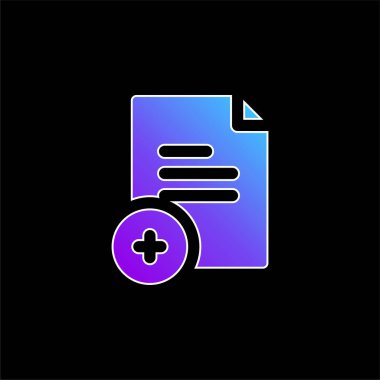 Mavi gradyan vektör simgesi ekle