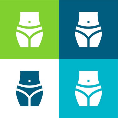 Gövde Düz 4 renk en küçük simge kümesi