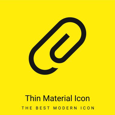 Kağıt Ataç Eklentisi Çapraz Arayüz Sembolü Asgari parlak sarı malzeme simgesi
