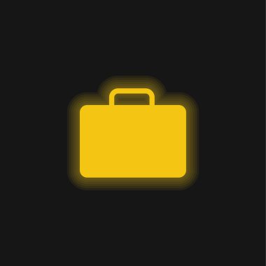 Siyah Evrak Çantası Sarı Parlak Neon simgesi